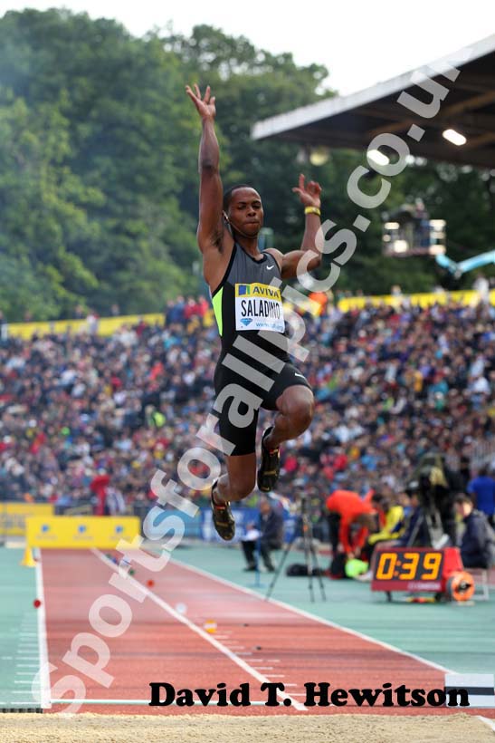 Irving Saladino in the long jump, 2012 Samsung Diamond League, Crystal Palace, London.